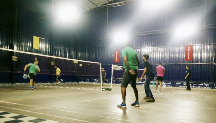 Hollyhock Badminton Academy, Domlur Club Banner