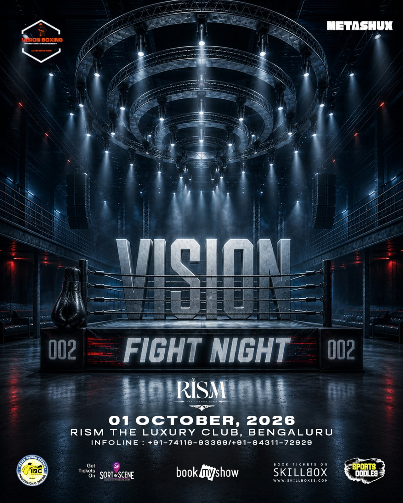 VISION FIGHT NIGHT SERIES 02 — THE CLUB FIGHT, Bangalore event on Botle
